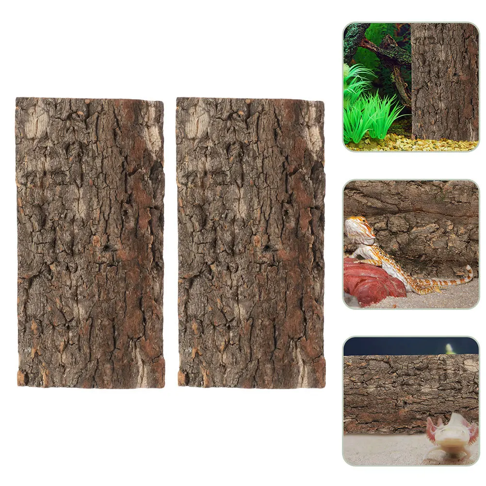 Natural Cork Bark Decor Set 4