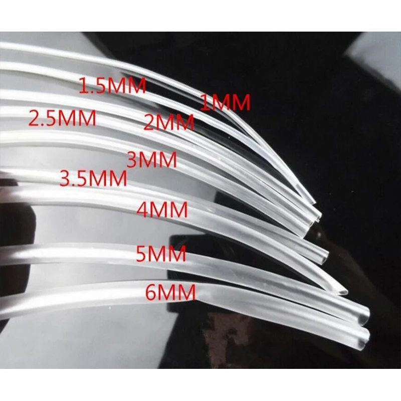 

1M/5M 1mm 1.5mm 2mm 2.5mm 3mm 3.5mm 4mm 5mm 6mm 8mm Transparent Clear Heat Shrink Tube Shrinkable Tubing Sleeving Wrap Wire kits