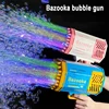 40Holes Electric Bubble Gun Automatic Gatling Bazooka Bubble Machine With Light Children Outdoor Soap Bubble Blowing Toys 1