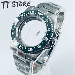 Silver 40mm Watch with Ceramic Bezel and Sapphire Case - ETA2824 PT5000 (Green A56)