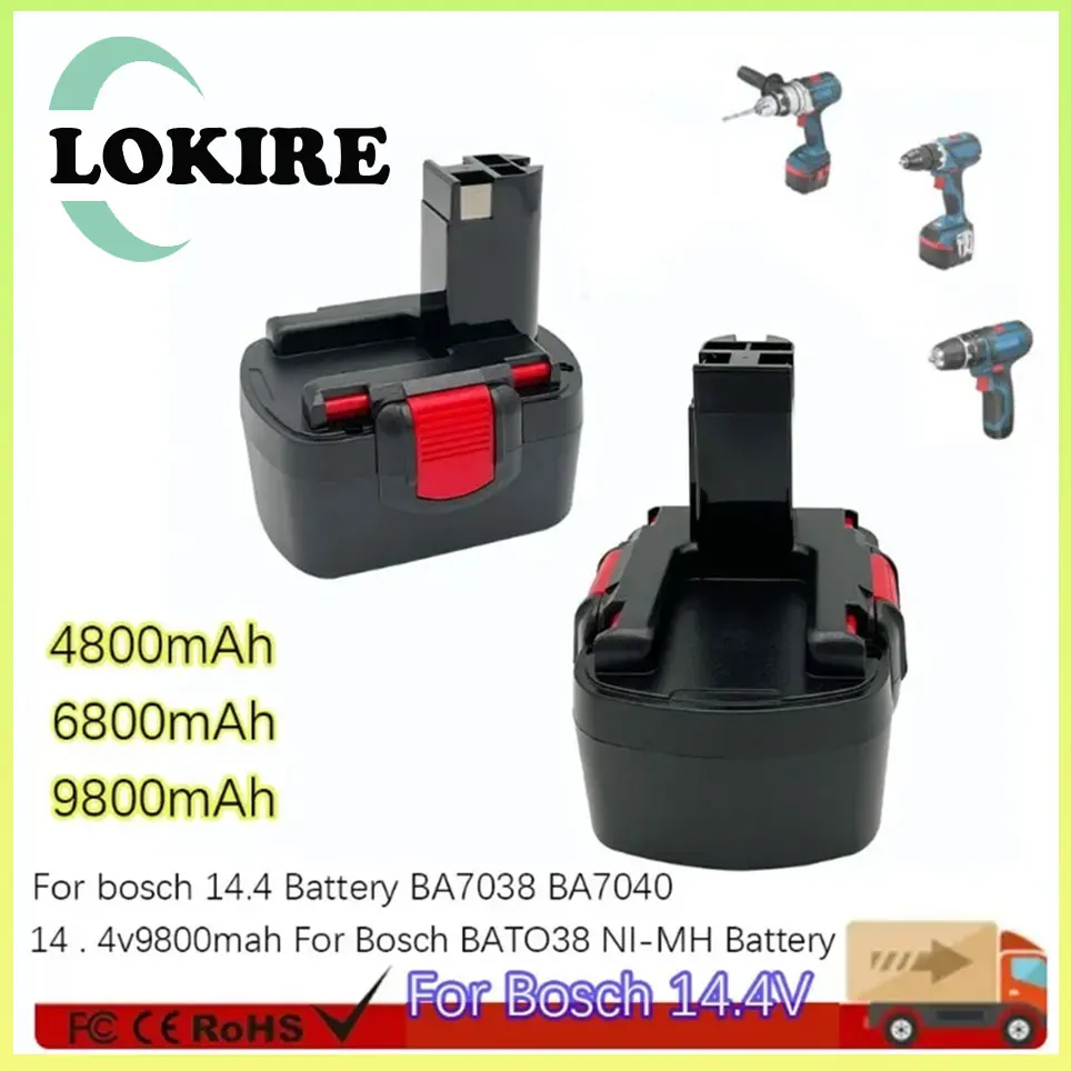 

For Bosch 14.4V 4.8AH/6.8AH/9.8AH Battery For Bosch D70745 2607335273 BAT038 BAT040 BAT140 BAT041 Power Tool Battery