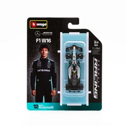 New In Stock Bburago 1:64 Ferrari Alloy Miniature Diecast Formula Racing Car Toy Gift (AMG F1 W16 No12)