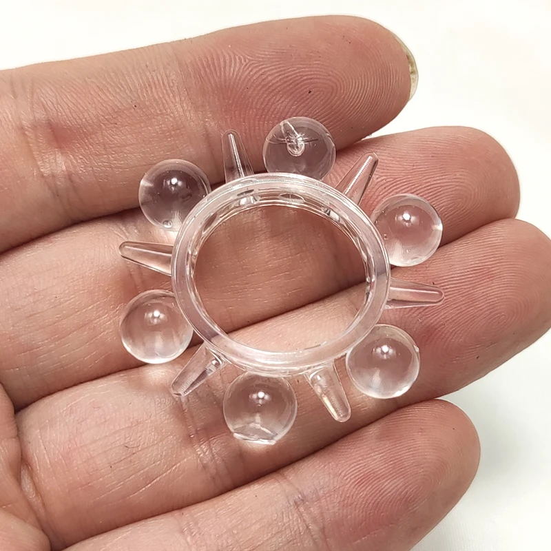 Il più nuovo anello di perline anello maschile ritardo eiaculazione ingrandimento del cazzo mini gabbia di castità non vibratore giocattoli del sesso per M_voghion.com