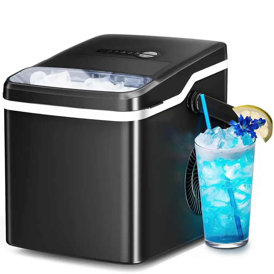 Countertop Ice Maker with Auto-Cleaning and Fast Ice Production