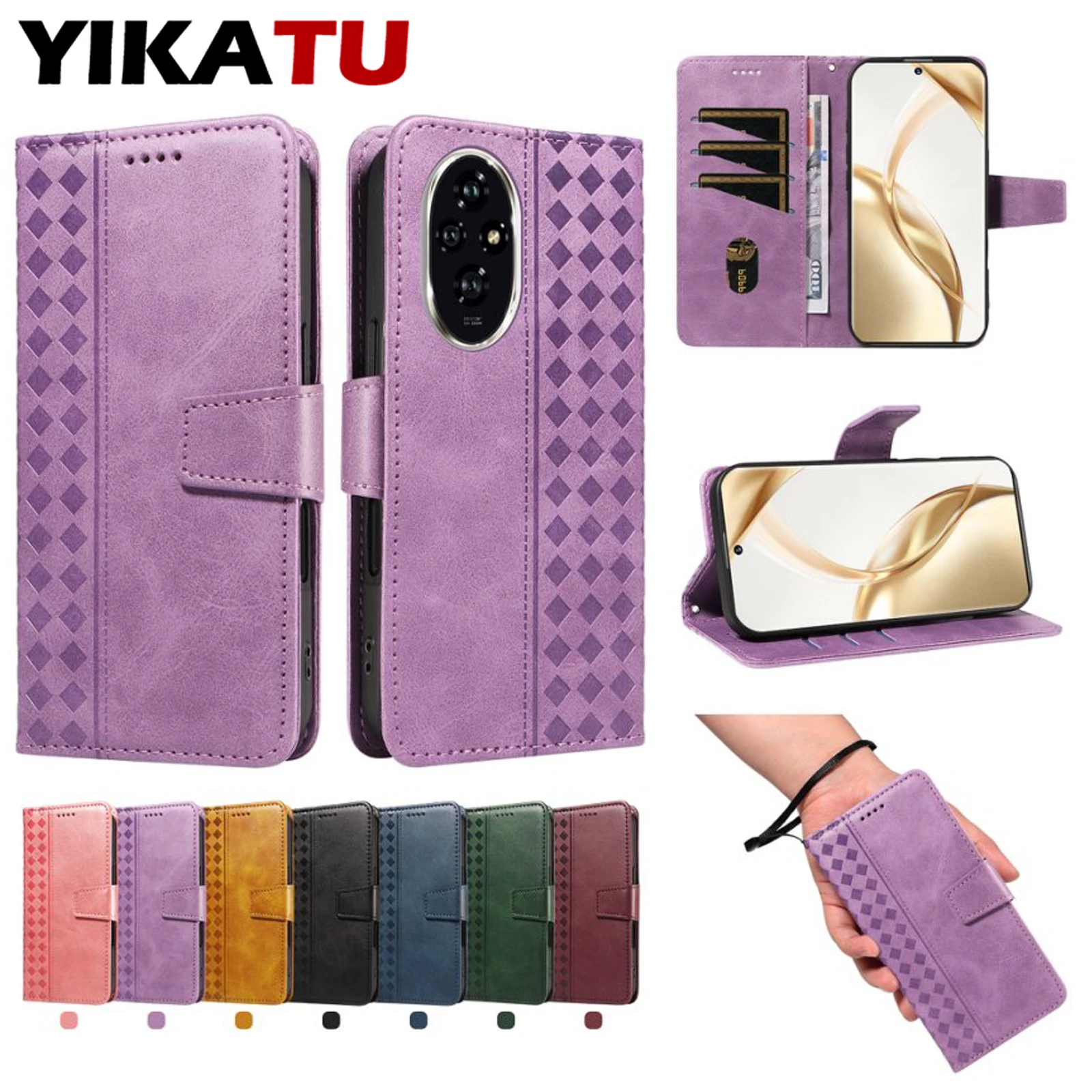 Leather Wallet Case - Magnetic Flip Phone Cover
