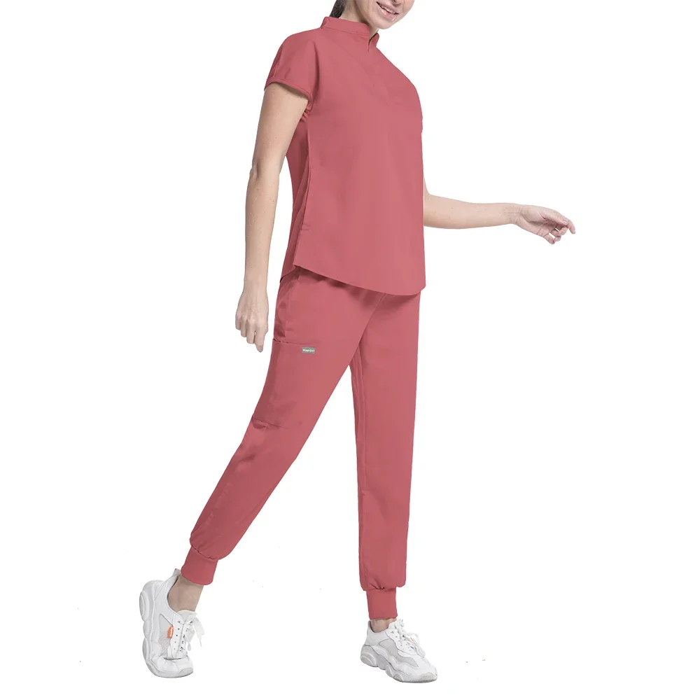 Pharmacist Operating Room Scrub Nursing Set Doctor Solid Color Surgical Gown Breathable Scrub Medical Uniform Lab Nurse Overalls