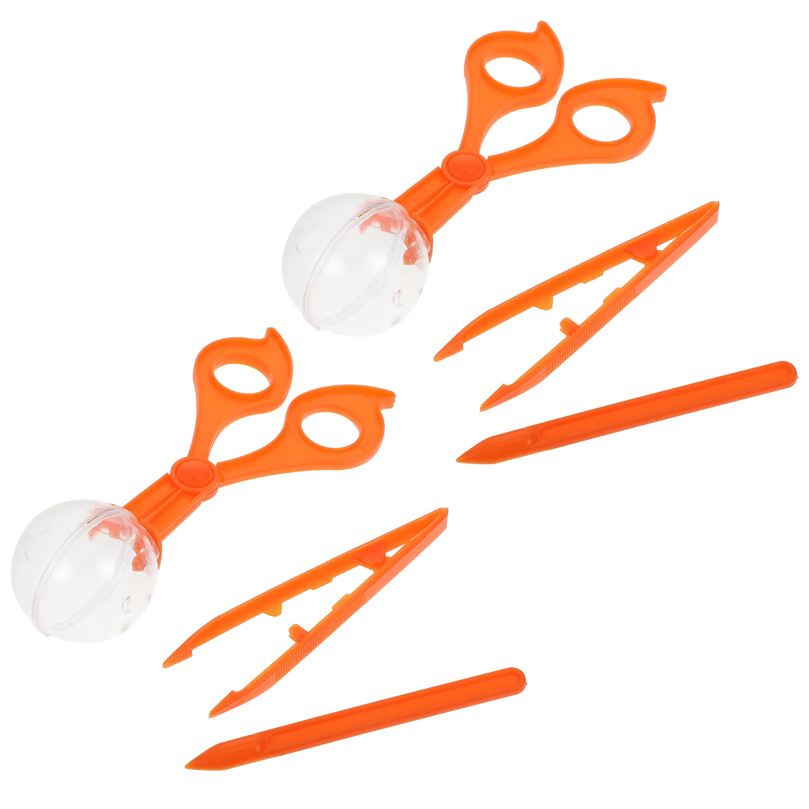 

2 Sets Three-Piece for Catching Insects Toy Outdoor Capture Tools Ball Clip Plastic Gatherer Child Tweezers Clamp