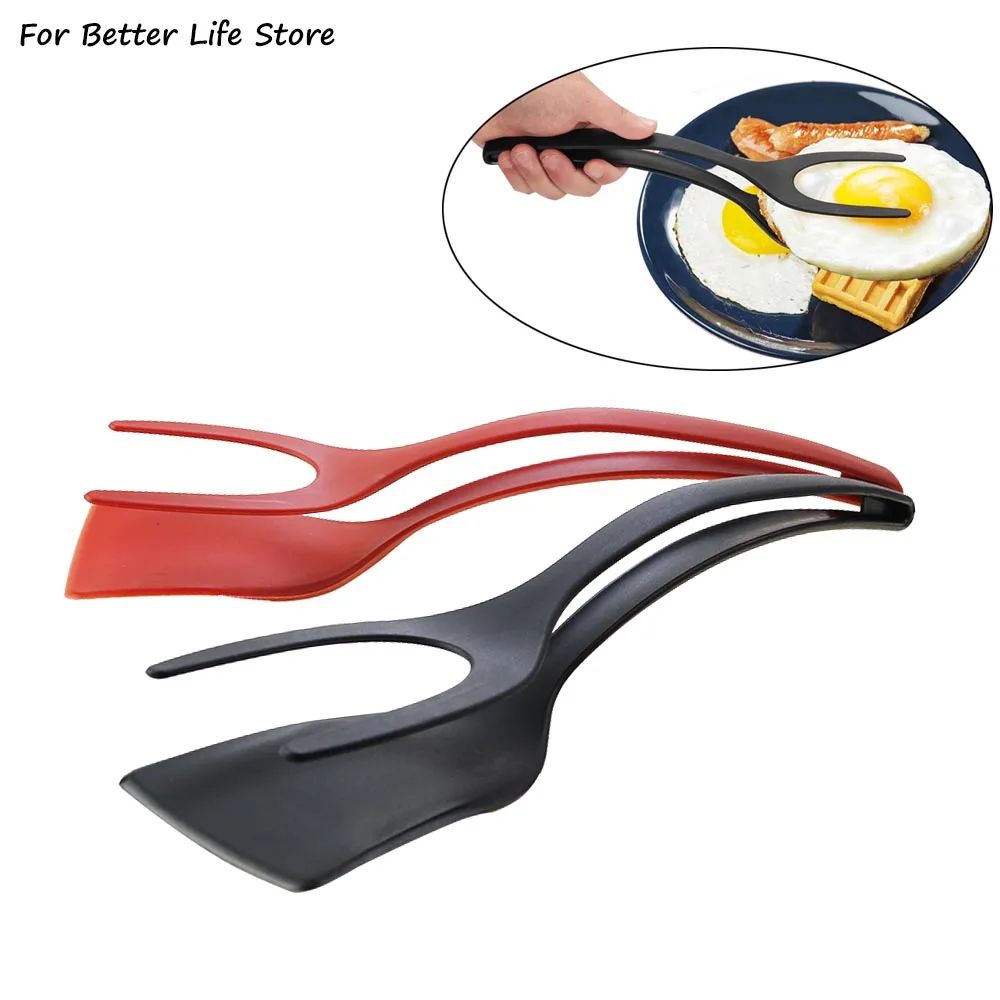 1PC 2 in 1 Plastic Non-Stick Fried Egg Pancake Toasted Cooking Tool Kitchen Accessories Thermostability BBQ Beef Easy To Clean