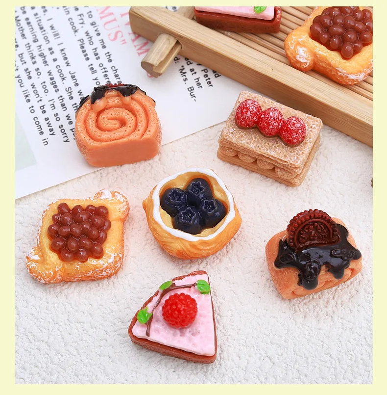 DIY Refrigerator Magnet Cake Food Magnets Nordic Personalized Home Decor Whiteboard Photo Message Board Home 5PCS