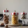 Nordic Creative Carousel Sealed Jar Glass Snack Grain Candy Storage Jar 3