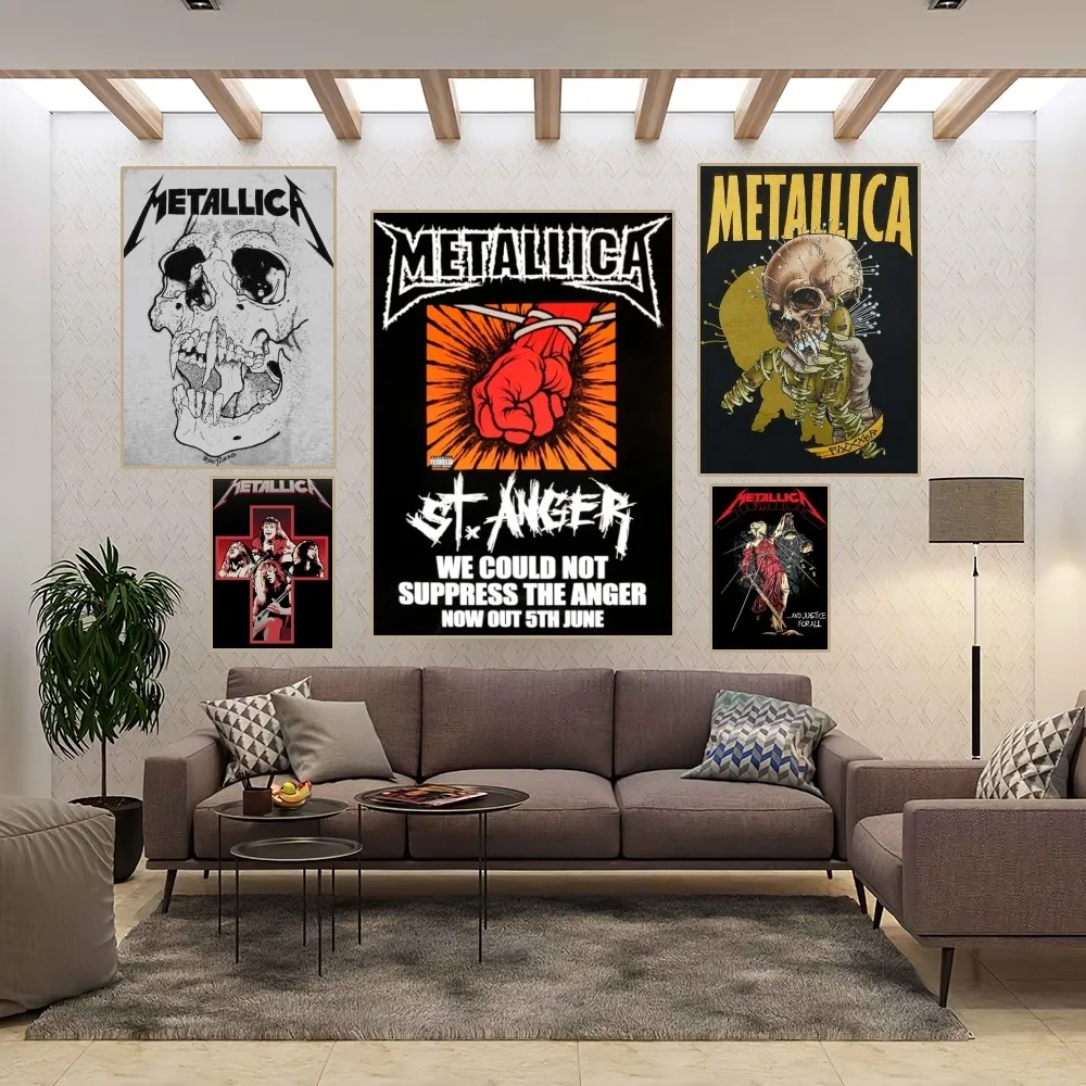 M-Metallica Classics Band Poster Home Room Decor Estetica Art Wall Painting Stickers