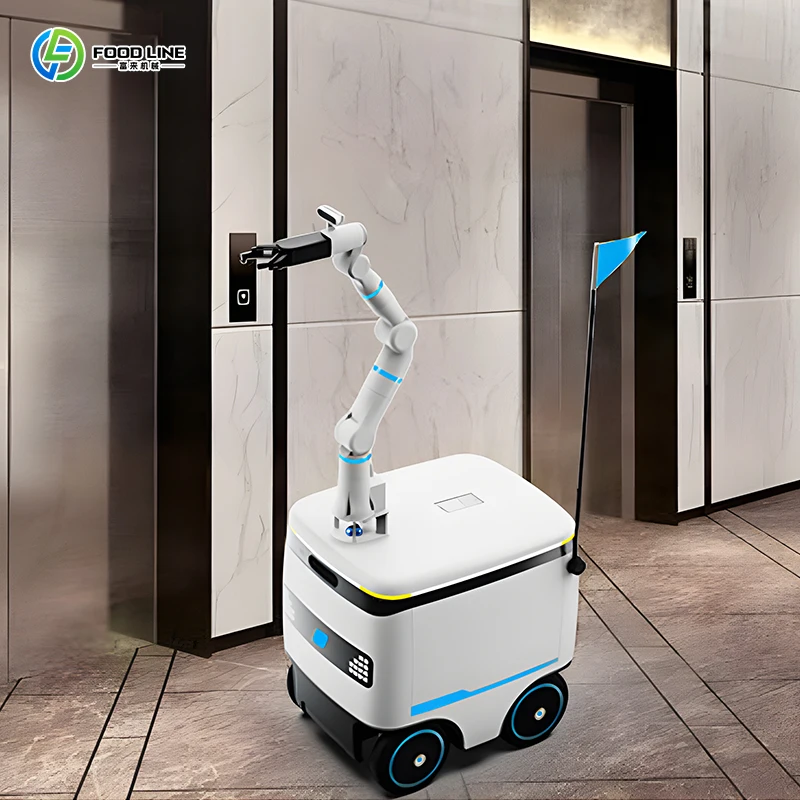 Robot di Consegna per Camere d'Albergo Personalizzato, Resistente agli Urti, Robot Intelligente Autonomo per Trasporto e Consegna Cibo - immagine 4