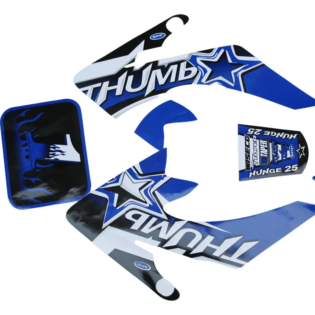 Motosiklet çıkartma Kırmızı Mavi Sarı Yeşil Yarış Motosiklet Kohis Etiket Crf50 Etiket CRF 50cc Pit Dirt Bike Çıkartması