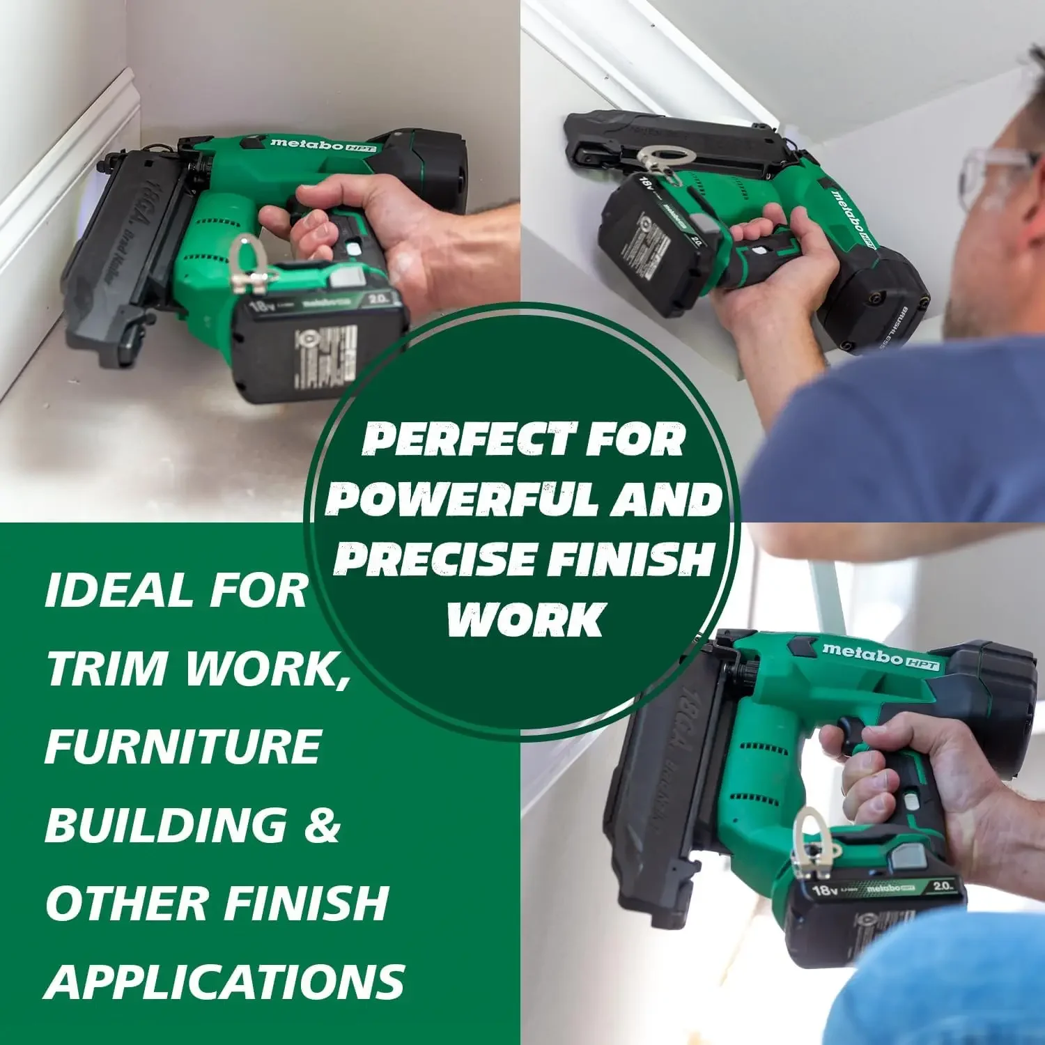 Metabo HPT 18V MultiVolt™ Cordless Brad Nailer Kit, 18 Gauge,