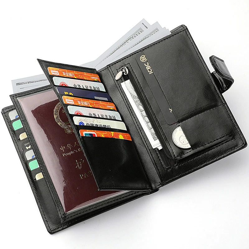 

Men Driver's Licence Card Bag Money Clip Short Thin Mini PU Business Card Holder Multi-card Slot Passport Cover Wallet for Women