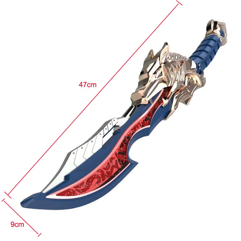 Cosplay Sword Cosplay Prop Laser Sword Game Knife Retractable Sword Toy Sword Keychain boys knife Sword toys Moc Brick Cosplay Samurai Military Weapon Toys For Child Gift Lighted pretend Christmas toys