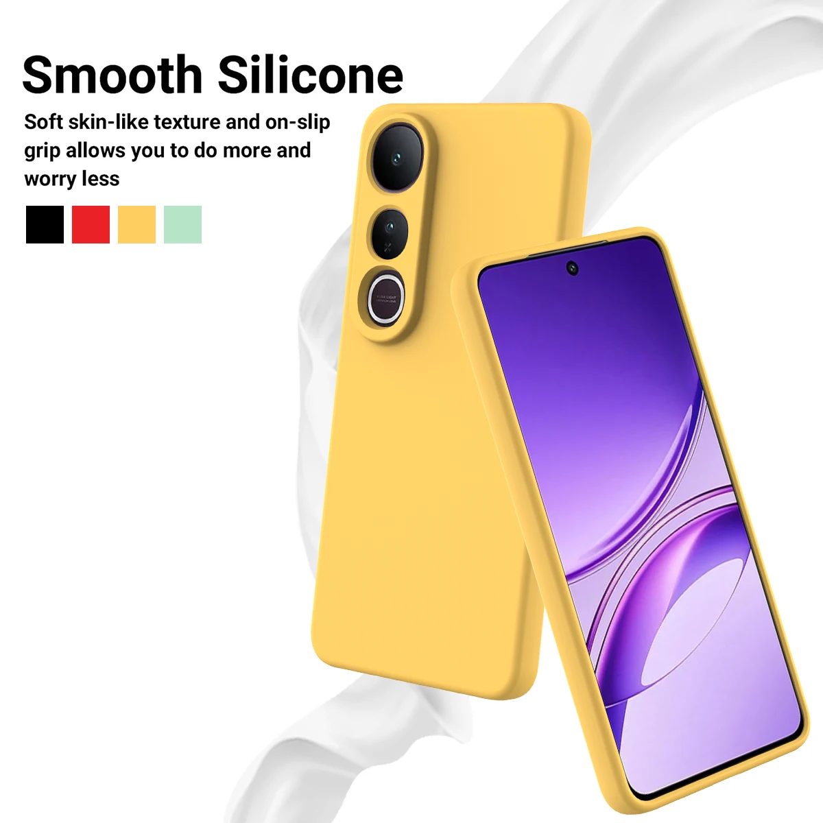 Custodia in silicone per VIVO V50 Lite 4G/5G Luxury Skin-feel Cordino Ultra-sottile Custodia morbida anticaduta per VIVO 50 Lite Paraurti - immagine 3