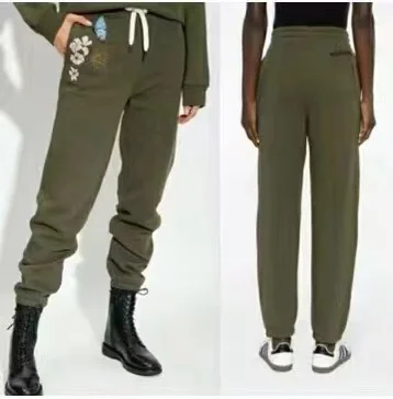 zv-calcas-verdes-militares-bordado-estilo-drawstring-guarda-viajante-novo
