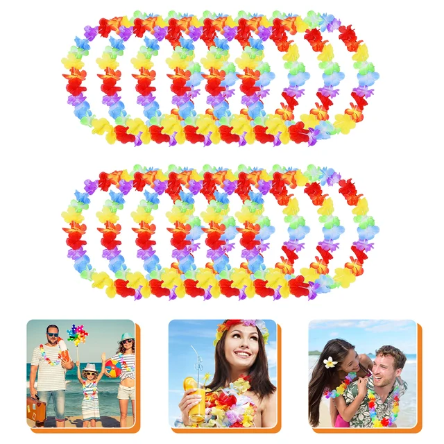Koszorú Leis Luau Party Beach Garland Nyári Koszorúk Hawaii Kedvezmények Virágdekoráció Dekoráció