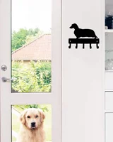 Longhaired Dachshund Dog - Key Hooks & Keychain Holder - 6 inch Metal Wall Art -Perfect Gift for Dachshund Lovers 1