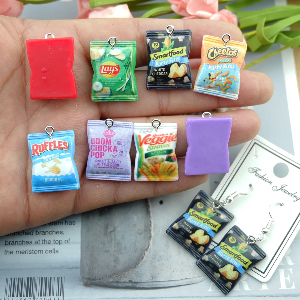 Charming Potato Chip-Inspired Charms for Jewelry Making - Wholesale Bulk Accessories