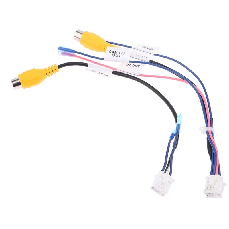 1PC RCA Reversing Rear View Cable Adaptor For Car Stereo Radio DVD Radio Monitor Cable Connector 10Pin Rear View Backup Camera