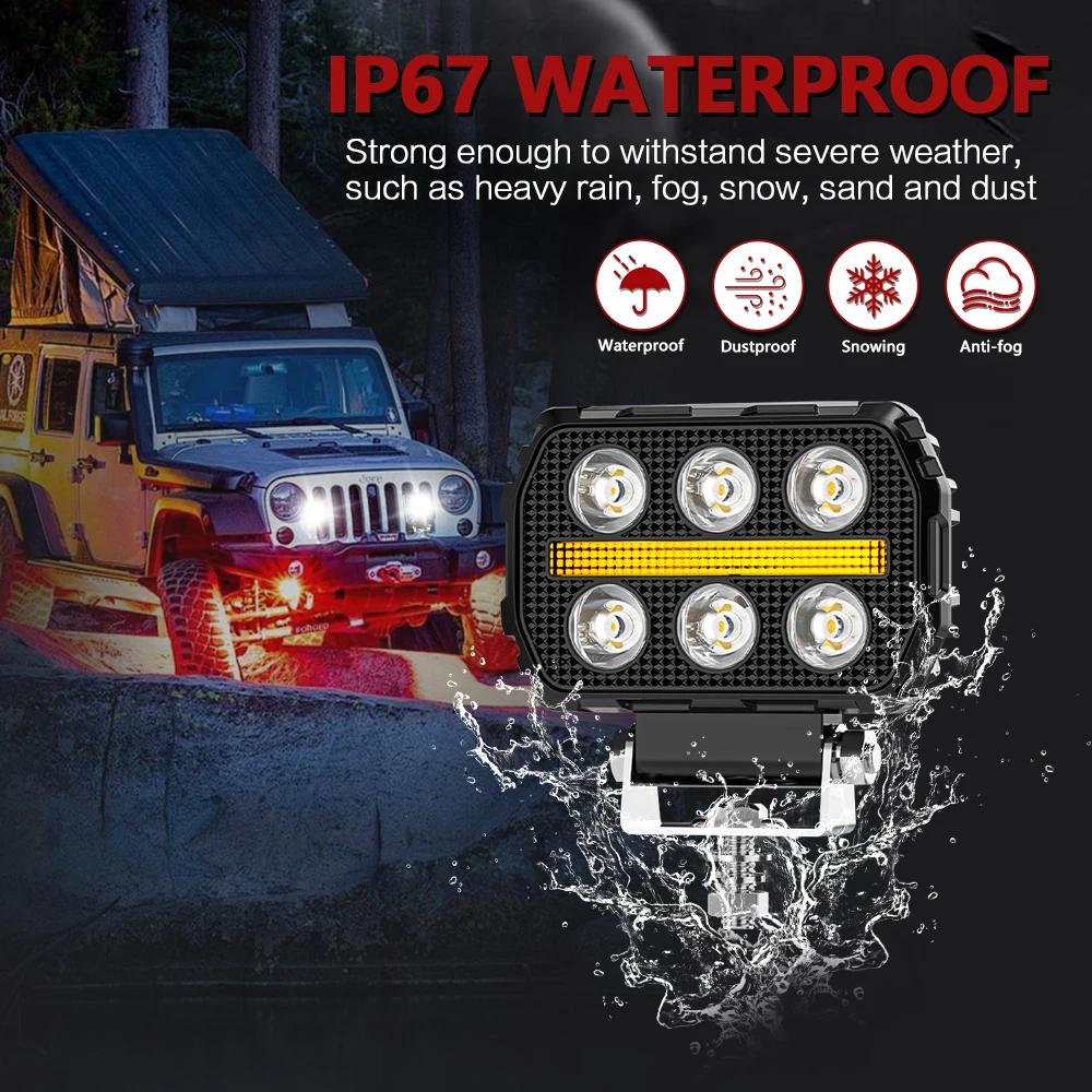 4.5Inch Work Fog Light Long Range Auxiliary Auto Fog Light Led Light Bar for Mo