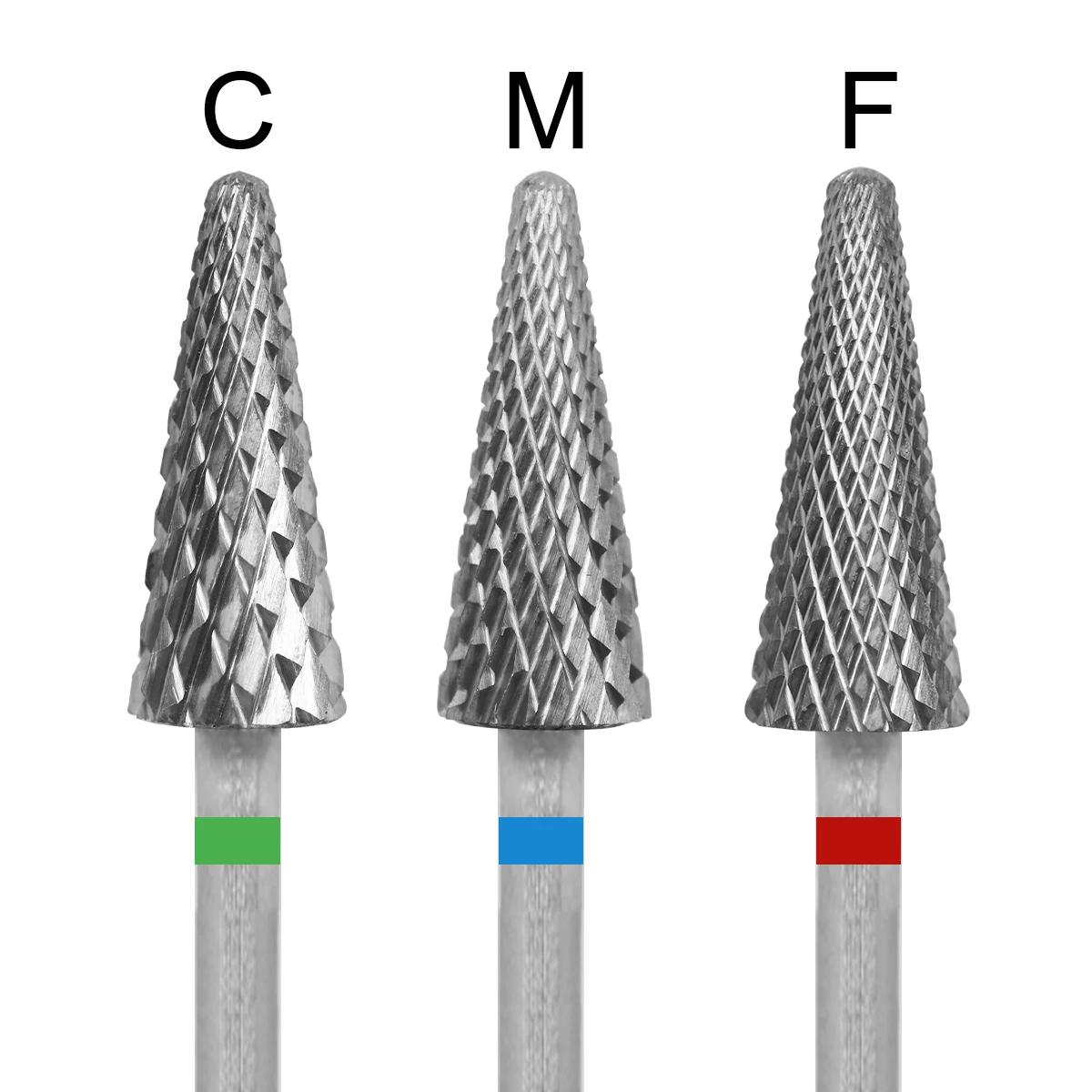 ECO Economy Carbide 6*15mm nail drill bit cuticle clean Maincure Pedicure Cone Shape Milling Cutter Manicure Rotary Burr 3