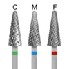 ECO Economy Carbide 6*15mm nail drill bit cuticle clean Maincure Pedicure Cone Shape Milling Cutter Manicure Rotary Burr 3
