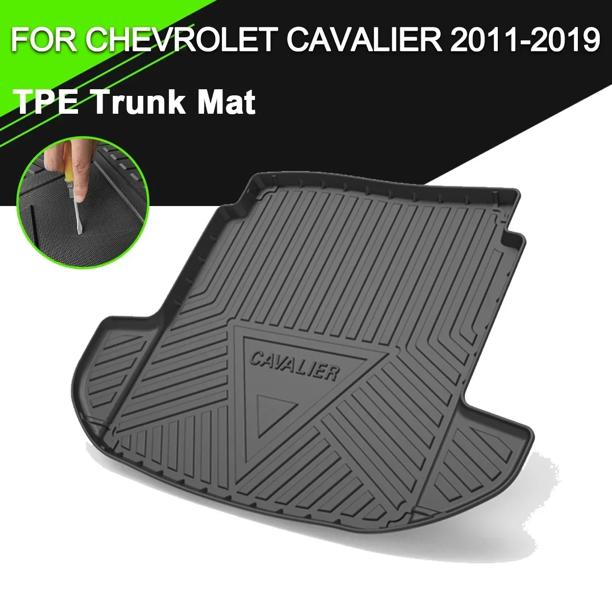 

Коврик для багажника автомобиля, коврик для Chevrolet Jery 2011-2019 из ТПЭ, водонепроницаемый нескользящий резиновый подкладка для груза, аксессуары