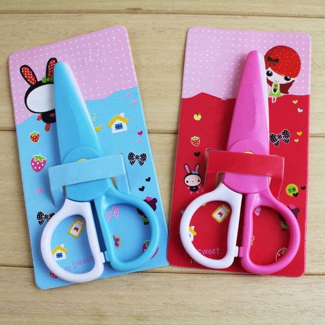 Cute Safety Plastic Scissors Hand Scissors for Students and