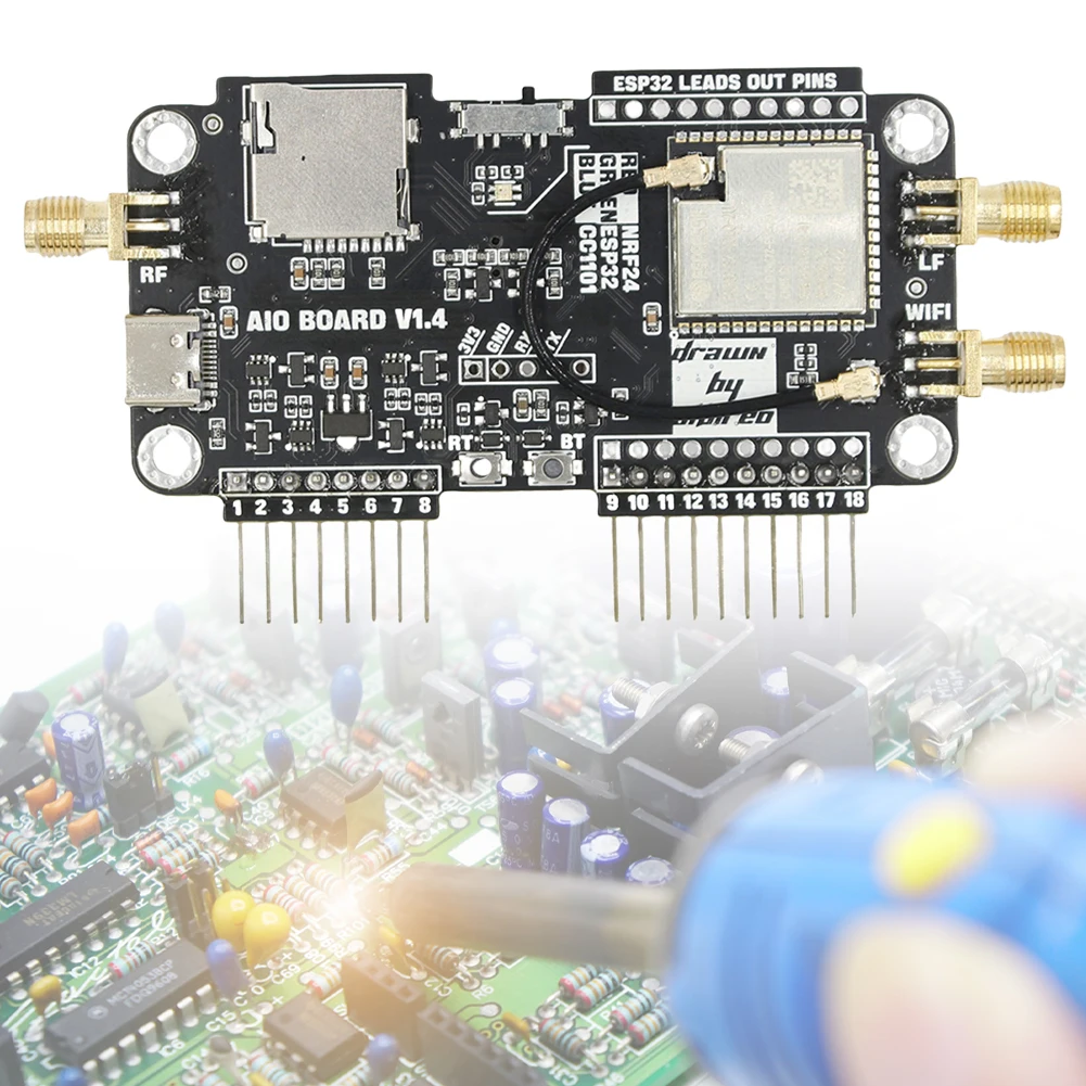 For Flipper Zero Multiboard 3 in 1 Expansion Board 2.4G Module Expansion WiFi NRF24 + ESP32 Expansion NRF Sniffer Mousejacker