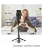 Upgraded Tripod Selfie Stick with 2 Fill Light 1130mm Phone Tripod with Remote Shutter for Android IOS Smartphone 5