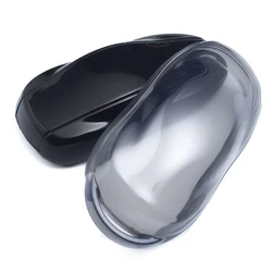 Slim Black Transparent Car Key Fob Protective Cover and Keychain (1x Key Case)