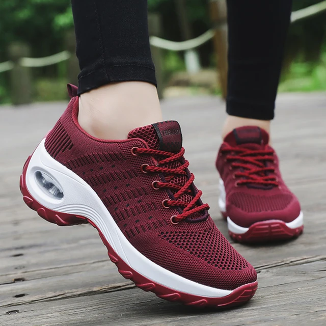 Women Outdoor Mesh Solid Color Sports Shoes Runing Breathable Shoes  Sneakers Slip on Sneakers Women Size 7 Shoe Laces for Womens Sneakers Mauve  Women