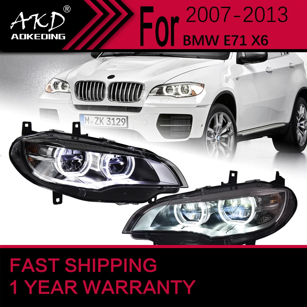 BMW x6 e71 2007-2013 X6e71用ヘッドライト,LEDプロジェクター