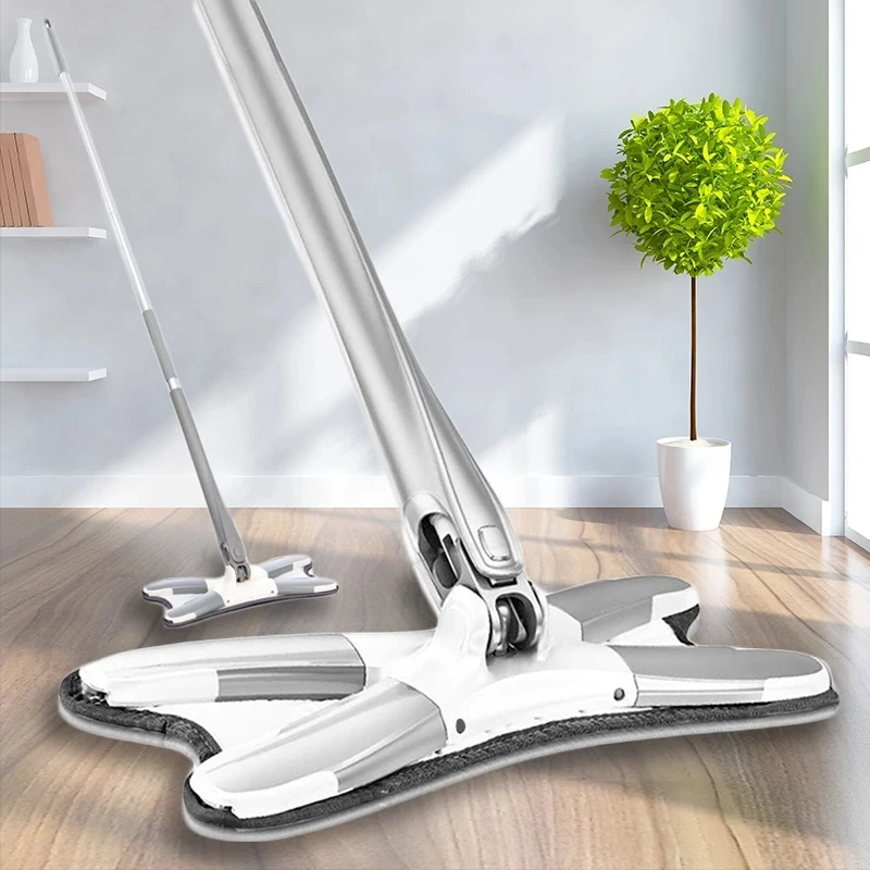 X Type Squeeze Mop Mops Floor Cleaning Tools with 3 Reusable Microfiber