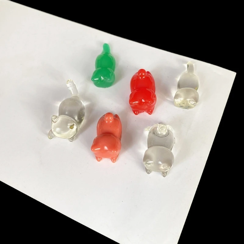 DIY 3 Cavity Lovely Cat Shape Keychain Pendant Silicone Mold Handmade Jewelry Charm Desktop Ornament Epoxy Resin Casting Mould