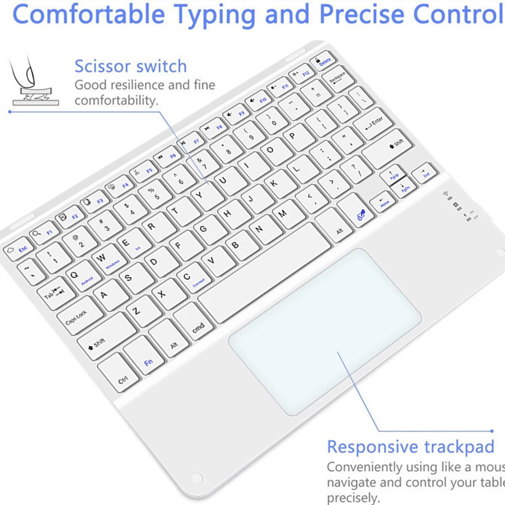 Touchpad Bluetooth Keyboard For Smart Phone PC Computer Laptop Wireless Keyboard For iOS Android Windows for iPad Keyoboard