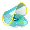 Baby Waist Floating Lying Swimming Ring Pool Toy Swimming Trainer Solid Non-Inflatable Newborn Baby Swim with Canopy 3