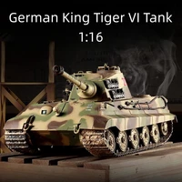 Heng Long 1/16 3888A German Tiger King Henschel Metal RC Heavy Tank Car War Car Infrared Combat System 2.4G Remote Control Toys 2