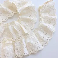 ⁦دانتيل تطريز DIY مكشكش – حافة تنورة أنيقة للخياطة والديكور ✨🧵.⁩ - الصورة ⁦4⁩
