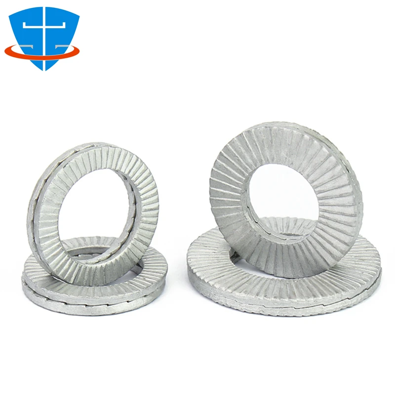 

DIN25201 Double Fold Self-Lock Washer M3 M4 M5 M6 M8 M10 M12-M90 Anti-Loosening Anti-Skid Shockproof Lock Gasket Safety Spacer