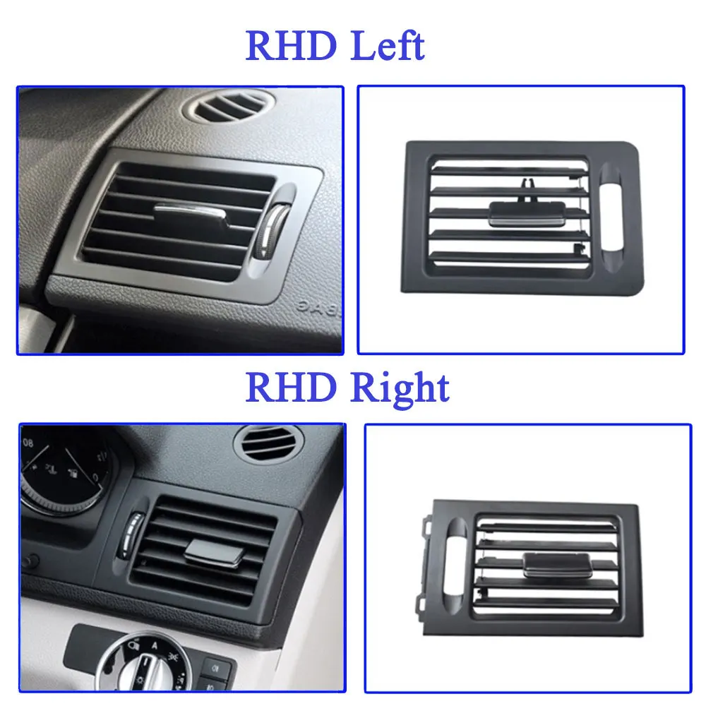 Interior W204 Black AC Air Vent Grille Outlet Cover Trim Replacement For Mercedes Benz C Class C180 C200 C230 C260 C280 C300