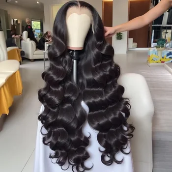 250 Density Body Wave 13x4 Lace Front Wigs Brazilian Closure Wig Black 13x6 Hd Transparent Frontal Human Hair Wig 1