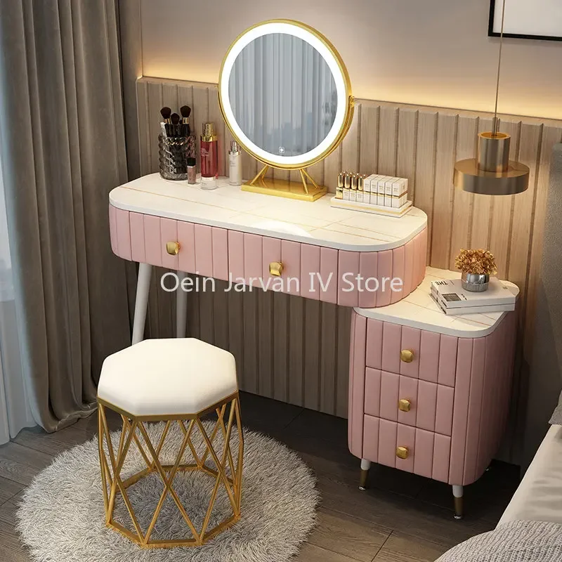

Nordic Luxury Makeup Vanity Tables Storage Cabinet Modern Minimalist Vanity Tables Bedroom Tavolo Trucco Home Furniture WZ50VT