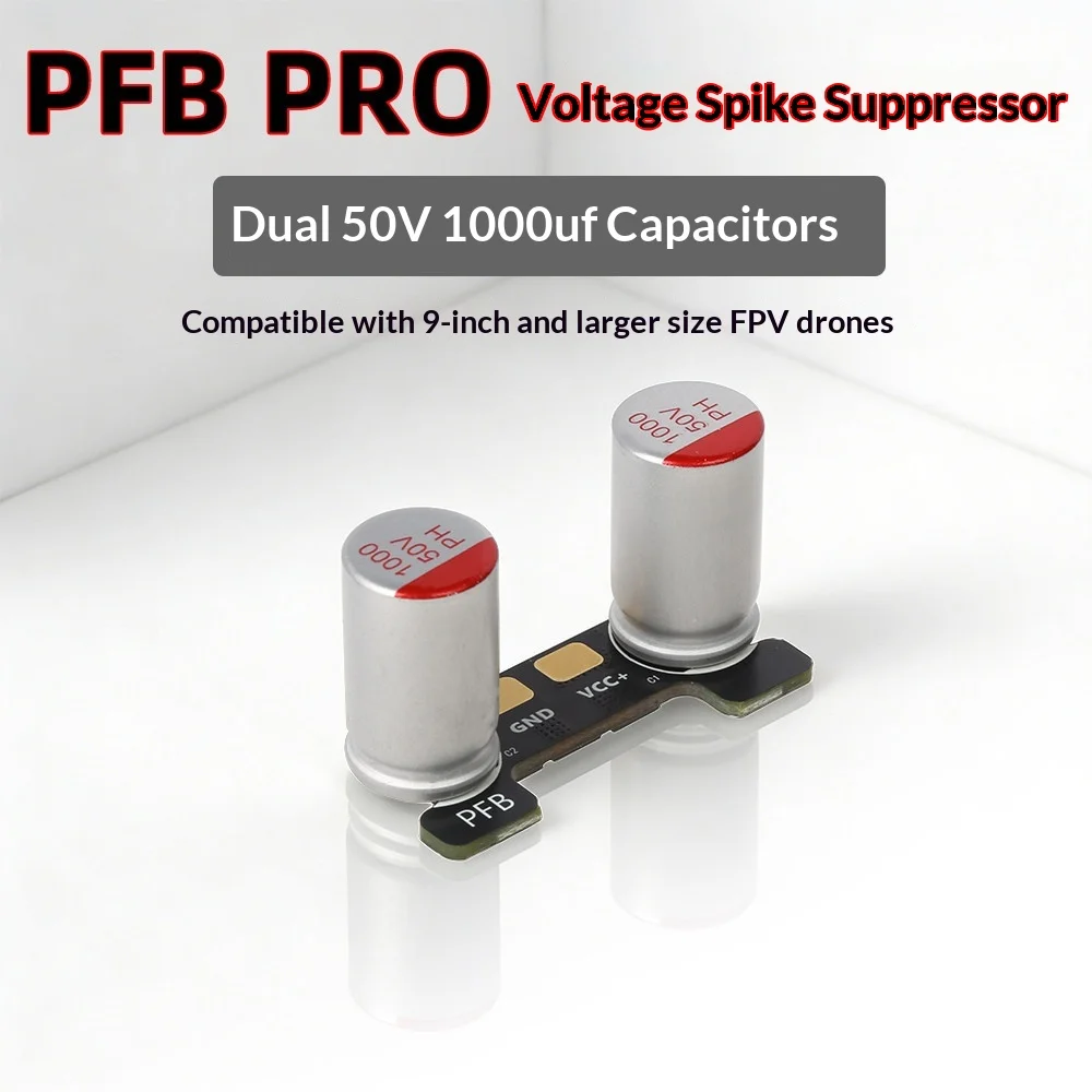 RUSHFPV PFB PRO Condensateurs 50V 100µF pour Drones FPV 9"+
