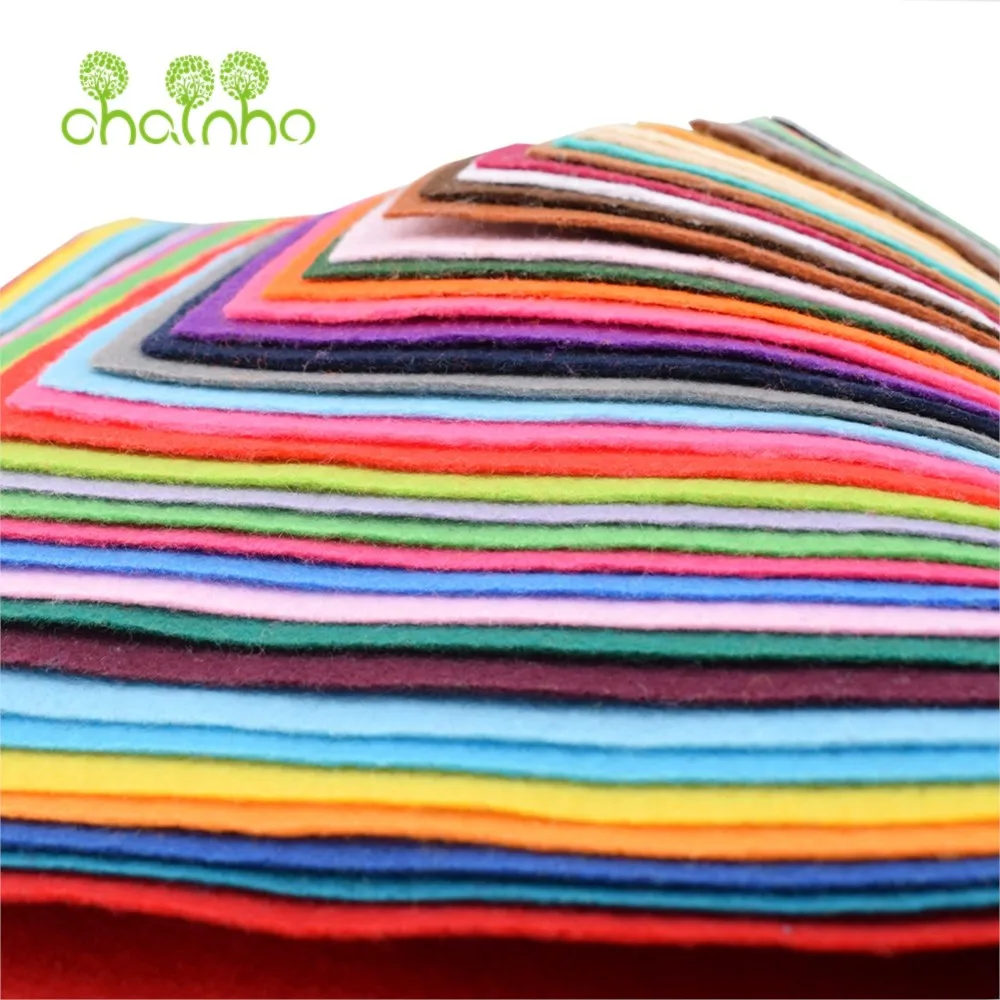 Chainho,Polyester Non Woven Soft Felt Fabric,1.5mm Thickness,DIY Sewing & Quilting Toys,Dolls,Crafts Material,40 Pieces,30x30cm