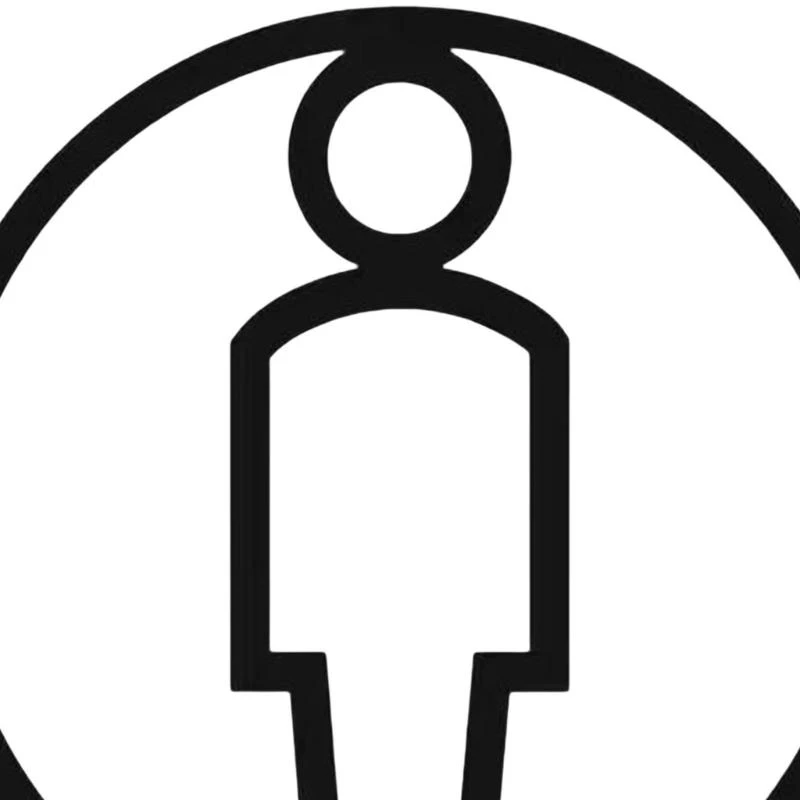 Modern Acrylic Bathroom Sign Elegant Office Restroom Marker Easy To Install Washroom Symbol Signage for Public Space