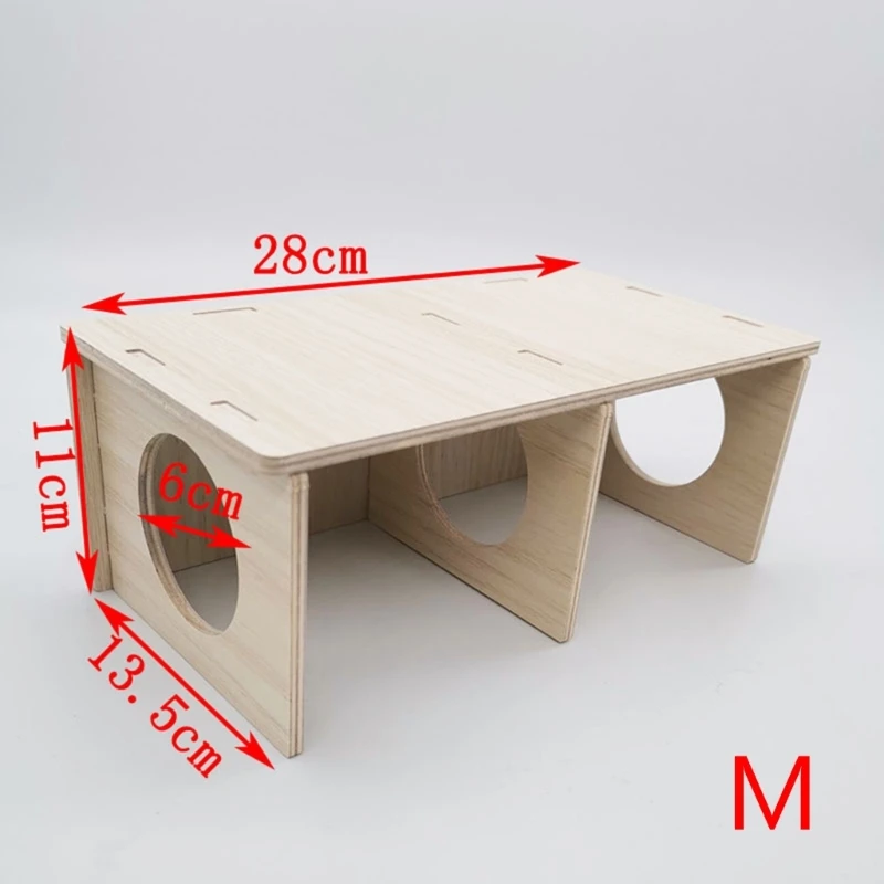 Hamster Wood Hideout Small Nest Solid Wood Small House Hamster Resting Nest Golden Silk Bear Villa Toy Supplies